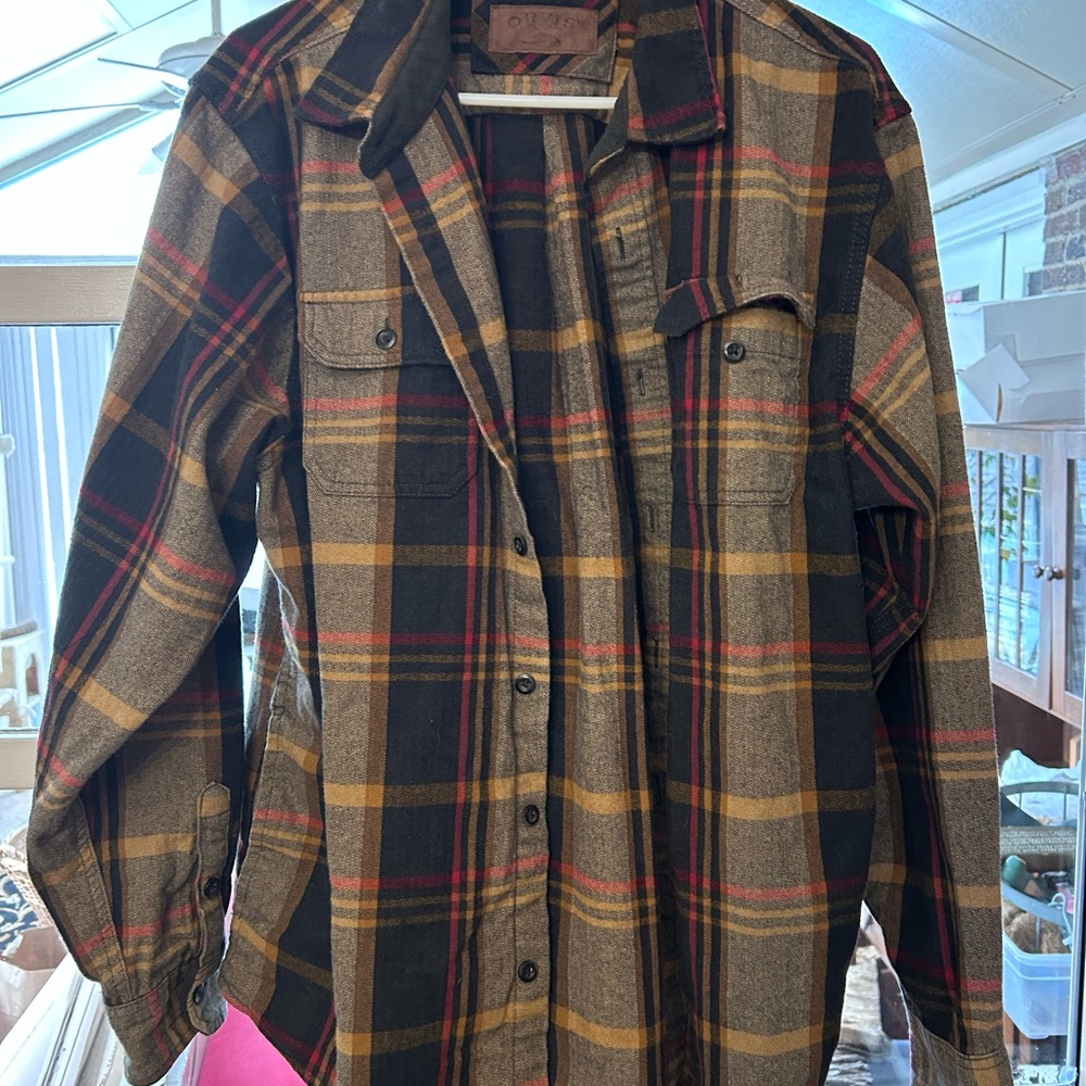 Orvis Brown and Red Utility Shirt Jacket